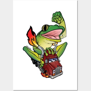 Trucker Frog Posters and Art